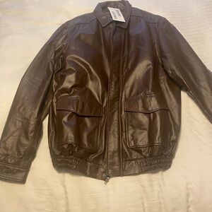 Men's Classic Brown Bomber Jacket
